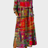 Inaya - Jeansjurk met etnisch patchwork