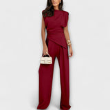 Michaela - Asymmetrische set met dramatische schouders