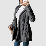 Štěpánka - Plus size cardigan met capuchon