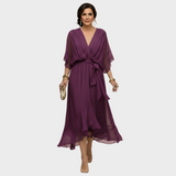 Monica Chiffon - Jurk met V-hals