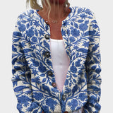 Benedita - Herfstbloemen cardigan
