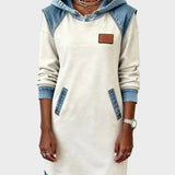 Irena - Jeans jurk met capuchon