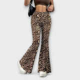 Bootcut Broek met Luipaardpatroon