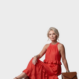 Katia - Maxi Jurk met Halter en Ruffles