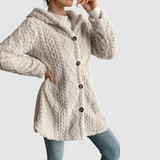 Barbora - Hoodie cardigan van kunstbont