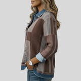 Sientje | Patchwork sweatshirt in colour-block
