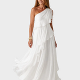 Talia - Maxi Jurk met Cascadende Volants