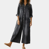 Monica - Denim Katoenen Jumpsuit
