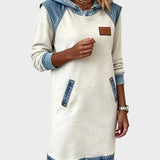 Irena - Jeans jurk met capuchon