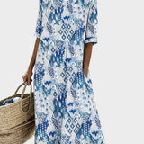 Emma - Losse en lichte midi-jurk met bloemen