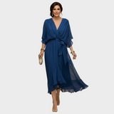 Monica Chiffon - Jurk met V-hals