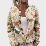 Carolina - Herfstbloemen cardigan