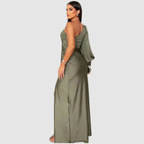 Meda - Elegante maxi jurk met één schouder