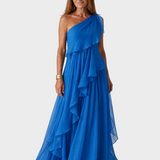 Talia - Maxi Jurk met Cascadende Volants