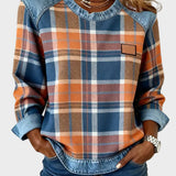 Ivy – Dames Hoodie met Patchwork Ruit