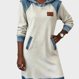 Irena - Jeans jurk met capuchon