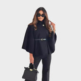 Selviora – Elegante jas met vlinderachtige mouwen en riem