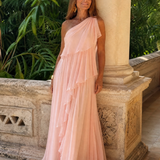 Talia - Maxi Jurk met Cascadende Volants