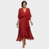 Monica Chiffon - Jurk met V-hals