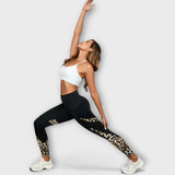 Hoge taille legging met luipaardprint