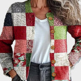 Sylvette™ - Gebreide Cardigan met Ruitpatroon