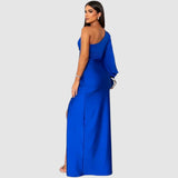 Meda - Elegante maxi jurk met één schouder