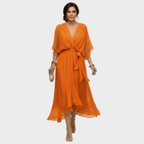 Monica Chiffon - Jurk met V-hals