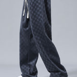 Arne | Geblokte broek straight leg