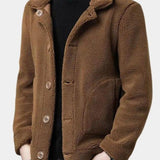 Michiel | Camelkleurige jas met knoopsluiting