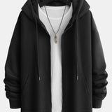 Berend | Basic hoodie met ritssluiting en relaxte pasvorm