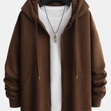 Berend | Basic hoodie met ritssluiting en relaxte pasvorm
