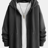Berend | Basic hoodie met ritssluiting en relaxte pasvorm