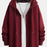 Berend | Basic hoodie met ritssluiting en relaxte pasvorm