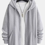 Berend | Basic hoodie met ritssluiting en relaxte pasvorm