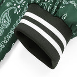 Boaz | Baseball jack met paisleyprint en staande kraag