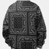 Boaz | Baseball jack met paisleyprint en staande kraag