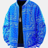 Boaz | Baseball jack met paisleyprint en staande kraag