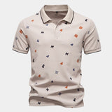 Boaz | Witte polo met print