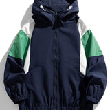 Bob | Windjack met colour-block design en capuchon