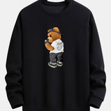 Bram | Sweater met speelse beerprint en relaxte pasvorm