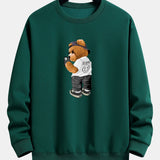 Bram | Sweater met speelse beerprint en relaxte pasvorm