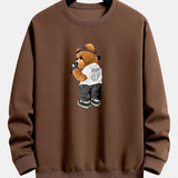 Bram | Sweater met speelse beerprint en relaxte pasvorm