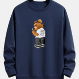 Bram | Sweater met speelse beerprint en relaxte pasvorm