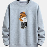 Bram | Sweater met speelse beerprint en relaxte pasvorm