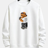 Bram | Sweater met speelse beerprint en relaxte pasvorm