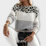 Cheyenne - Losse trui met luipaardprint