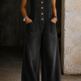 Bethany - Vintage Gewassen Katoenen Denim Overalls