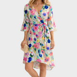 Mia - Elegante Mini Bloemenjurk