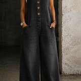 Saylor - Vintage Gewassen Katoenen Denim Overalls