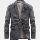 Siebe | Antracietgrijze casual blazer